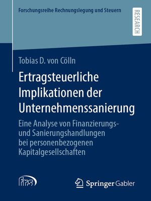 cover image of Ertragsteuerliche Implikationen der Unternehmenssanierung